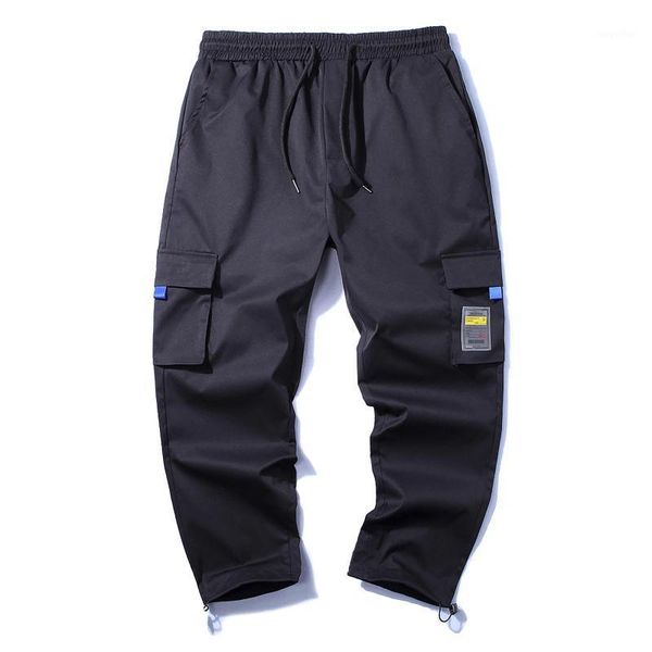 men's pants cargo men hip hop sweatpants drawstring straight leg overalls casual multiple pockets male thin loose trousers a50, Black
men's pants cargo men hip hop sweatpants drawstring straight leg overalls casual multiple pockets male thin loose trousers a50, Black