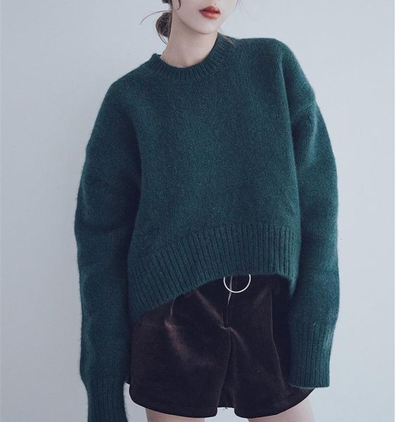women's sweaters women sweater 2021 winter thick cashmere female o-neck solid color pullovers knitting short slim plus size, White;black
women's sweaters women sweater 2021 winter thick cashmere female o-neck solid color pullovers knitting short slim plus size, White;black