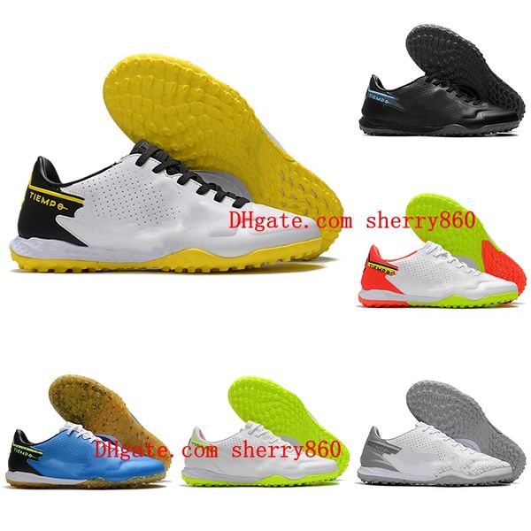 2021 soccer shoes react tiempo legend 9 pro tf turf md cleats men football boots blue size 39-45