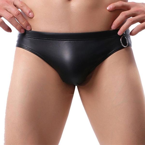 underpants men's faux leather bikini briefs thongs g-string underwear wet look undies, Black;white
underpants men's faux leather bikini briefs thongs g-string underwear wet look undies, Black;white