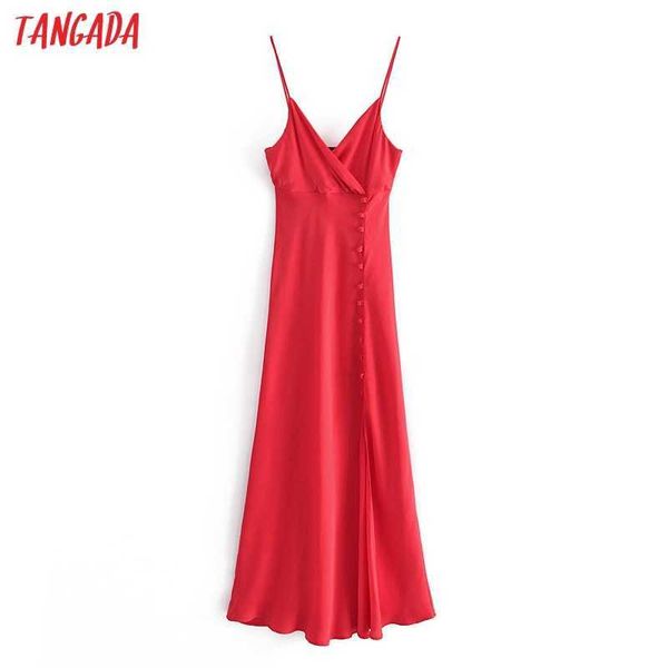tangada women solid red satin side buttons long dress strap adjust sleeveless fashion lady elegant dresses vestido 3h263 210609, Black;gray
tangada women solid red satin side buttons long dress strap adjust sleeveless fashion lady elegant dresses vestido 3h263 210609, Black;gray