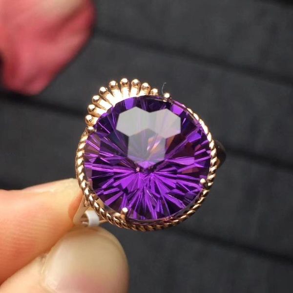 cluster rings fine jewelry real pure 18k gold au750 round shape 100% natural amethyst gemstones female for women ring, Golden;silver
cluster rings fine jewelry real pure 18k gold au750 round shape 100% natural amethyst gemstones female for women ring, Golden;silver