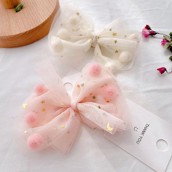 boutique 10pcs fashion cute glitter star tulle bow hairpins color pom bowknot hair clips princess headwear accessories, Slivery;white
boutique 10pcs fashion cute glitter star tulle bow hairpins color pom bowknot hair clips princess headwear accessories, Slivery;white