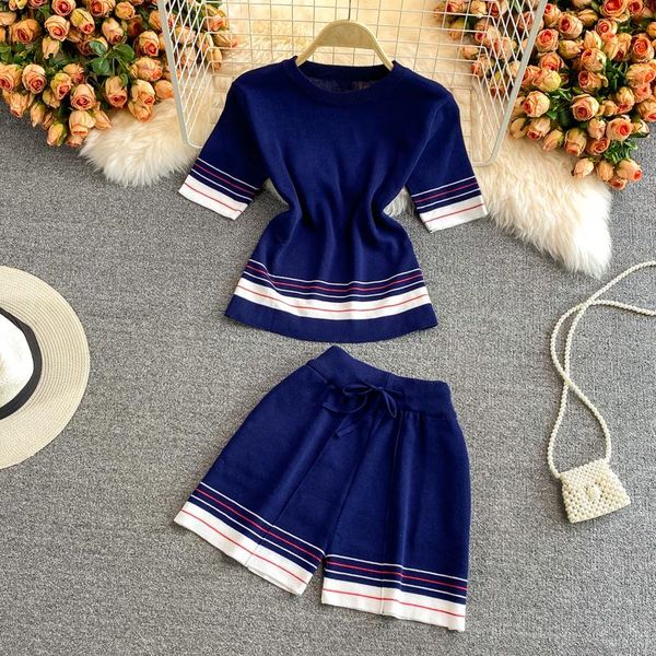 women's tracksuits amolapha women casual knitwear clothing sets o-neck patchwork color striped short sleeve tees sweater+high waist min, Gray
women's tracksuits amolapha women casual knitwear clothing sets o-neck patchwork color striped short sleeve tees sweater+high waist min, Gray
