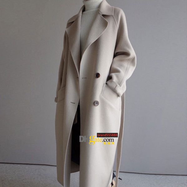 winter coat women wide lapel belt pocket wool blend coat oversize long trench outwear, Black
winter coat women wide lapel belt pocket wool blend coat oversize long trench outwear, Black