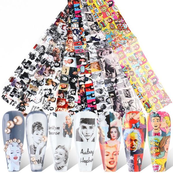 stickers & decals 10/9pc celebrity image nail art foils transfer slider monroe hepburn michael charm lady face polish nails tattoo manicure, Black
stickers & decals 10/9pc celebrity image nail art foils transfer slider monroe hepburn michael charm lady face polish nails tattoo manicure, Black