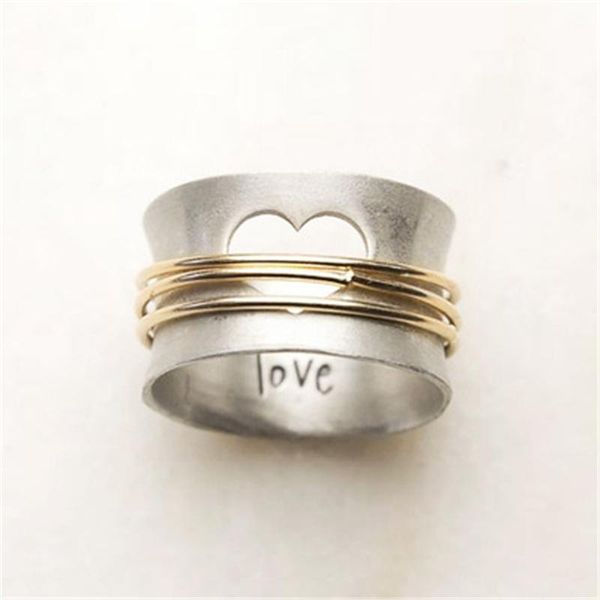 wedding rings youhaocc fashion hollow love ms. two-tone copper ring engagement romantic birthday gift lady jewelry size: 6-10, Slivery;golden
wedding rings youhaocc fashion hollow love ms. two-tone copper ring engagement romantic birthday gift lady jewelry size: 6-10, Slivery;golden