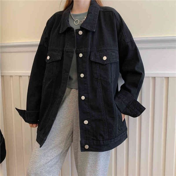 women's jackets jean jacket spring black metal button streetwear harajuku za vintage loose clothing short base outwear 914p, Black;brown
women's jackets jean jacket spring black metal button streetwear harajuku za vintage loose clothing short base outwear 914p, Black;brown
