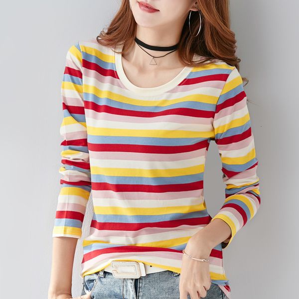 women's t-shirt shinmind t-shirt, cotton striped shirt for spring and fall, women's casual clothes, basic t-shirt g4ax, White
women's t-shirt shinmind t-shirt, cotton striped shirt for spring and fall, women's casual clothes, basic t-shirt g4ax, White