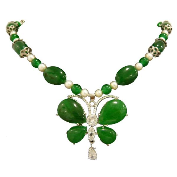 chokers luxury party evening wedding jewelry choker necklace green stone white pearls leaf butterfly pendant for women girls 6-7mm beads, Golden;silver
chokers luxury party evening wedding jewelry choker necklace green stone white pearls leaf butterfly pendant for women girls 6-7mm beads, Golden;silver