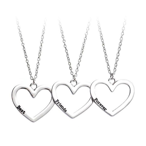 pendant necklaces 3 pcs/set fashion necklace friend heart triple stitching girlfriends girlfriend friendsh drop, Silver
pendant necklaces 3 pcs/set fashion necklace friend heart triple stitching girlfriends girlfriend friendsh drop, Silver