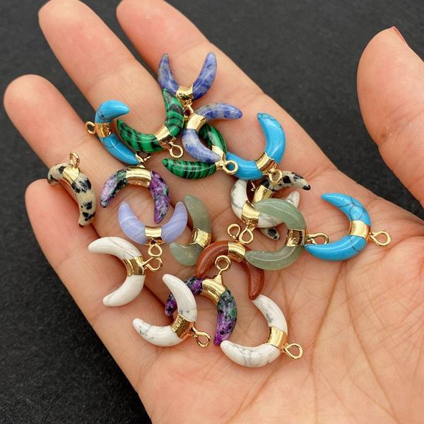 charms wholesale multi-color moon shape pendant natural stone for jewelry making diy handmade accessories beaded decoration fashion, Bronze;silver
charms wholesale multi-color moon shape pendant natural stone for jewelry making diy handmade accessories beaded decoration fashion, Bronze;silver