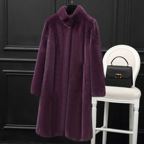 women's fur & faux natural coat real mink fashion warm outdoor long thickened 2021, Black
women's fur & faux natural coat real mink fashion warm outdoor long thickened 2021, Black