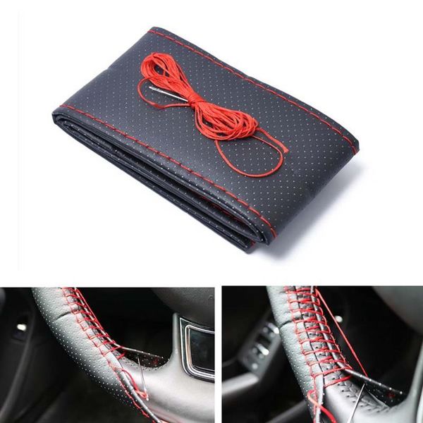 car steering wheel braid cover needles and thread artificial leather covers suite diy texture soft auto accessories
car steering wheel braid cover needles and thread artificial leather covers suite diy texture soft auto accessories