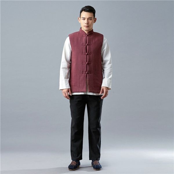 2021 winter hanfu men standing collar buckle padded vest kung fu clothes men casual slim warm padded waistcoat for men 12106, Red
2021 winter hanfu men standing collar buckle padded vest kung fu clothes men casual slim warm padded waistcoat for men 12106, Red