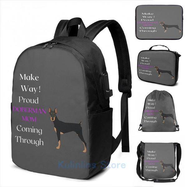 backpack funny graphic print make way proud doberman mom on the loose usb charge men school bags women bag travel laptop
backpack funny graphic print make way proud doberman mom on the loose usb charge men school bags women bag travel laptop