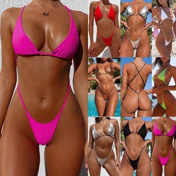 bikini set women swimsuit solid backless swimwear low waist bathing suit thong cross split female biquini l612 one-piece suits
bikini set women swimsuit solid backless swimwear low waist bathing suit thong cross split female biquini l612 one-piece suits