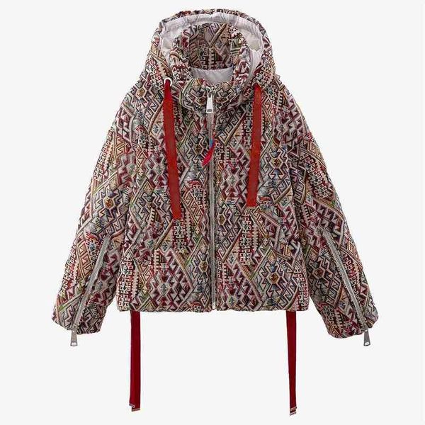 fashionable ribbon hooded warm down jacket baroque street versatile short coat women, Black
fashionable ribbon hooded warm down jacket baroque street versatile short coat women, Black