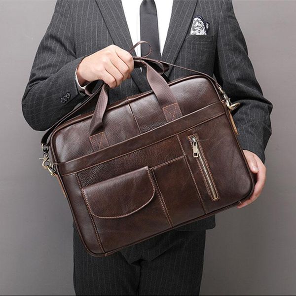 briefcases luufan soft genuine leather man messenger briefcase fit 15.6" pc men's business bags ipad computer cowhide male handbag
briefcases luufan soft genuine leather man messenger briefcase fit 15.6" pc men's business bags ipad computer cowhide male handbag
