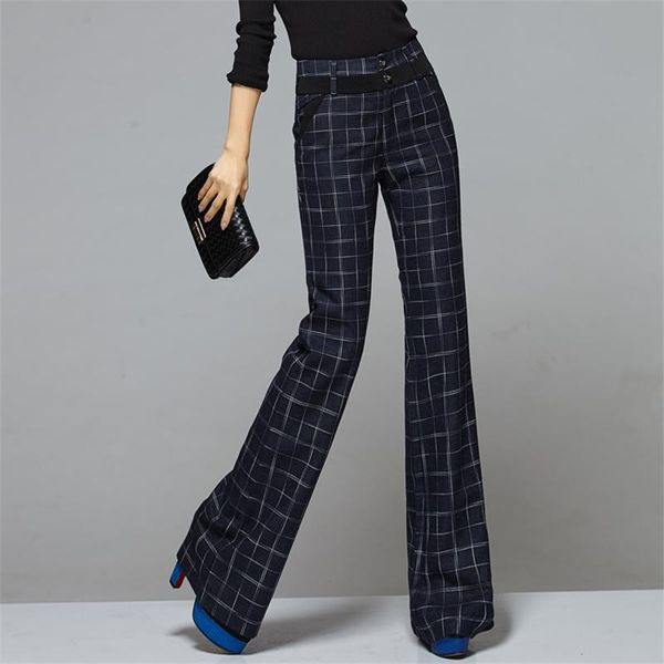 women's pants & capris trousers women high waist autumn straight wild leg woman office ol lattice fashion slim casual flared pant, Black;white
women's pants & capris trousers women high waist autumn straight wild leg woman office ol lattice fashion slim casual flared pant, Black;white