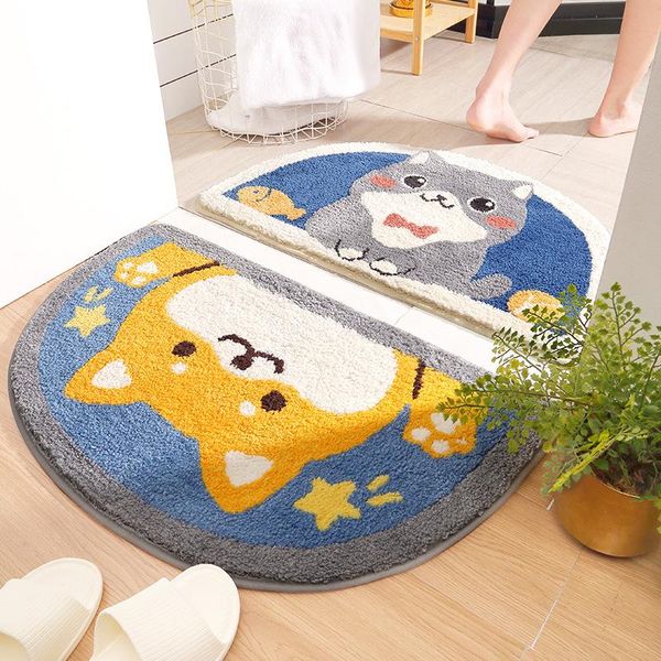 bath mats cartoon semicircle flocking door mat household bathroom water absorbent non-slip rug set
bath mats cartoon semicircle flocking door mat household bathroom water absorbent non-slip rug set