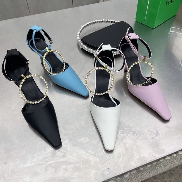 sandals fashion women pointed toe rhinestone ring design thin high heels party shoes dress female purple/blue slides p46a, Black
sandals fashion women pointed toe rhinestone ring design thin high heels party shoes dress female purple/blue slides p46a, Black