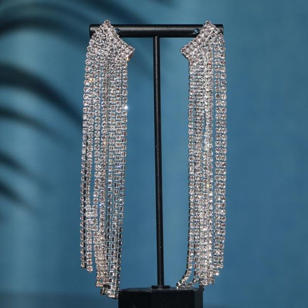 dangle & chandelier 2021 long earring jewelry rhinestone claw chain big tassel earrings for women bridal wedding trends earings, Silver
dangle & chandelier 2021 long earring jewelry rhinestone claw chain big tassel earrings for women bridal wedding trends earings, Silver