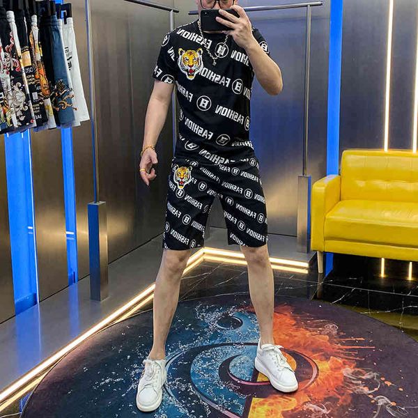 hoodies -stamped male tiger stamping together summer personality short shorts two fashion, Black
hoodies -stamped male tiger stamping together summer personality short shorts two fashion, Black