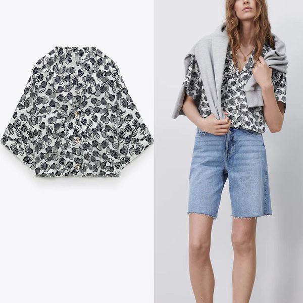 dresses vintage print cropped shirt women short sleeve casual summer feminine fashion button up patch pockets shirts, Black;gray
dresses vintage print cropped shirt women short sleeve casual summer feminine fashion button up patch pockets shirts, Black;gray