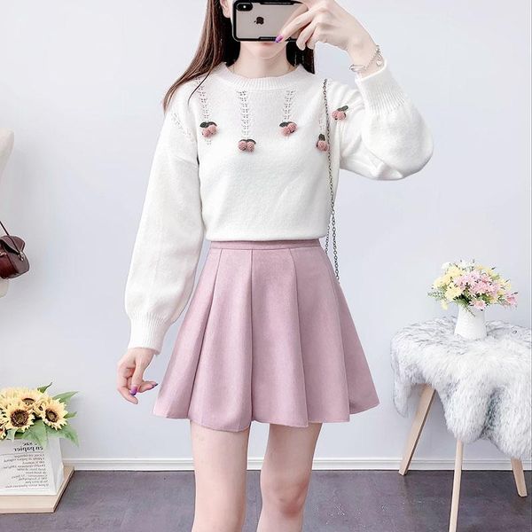 winter fire suit small cherry show thin sweater deerskin flocking bitter fleabane bit women's two piece pants, White
winter fire suit small cherry show thin sweater deerskin flocking bitter fleabane bit women's two piece pants, White