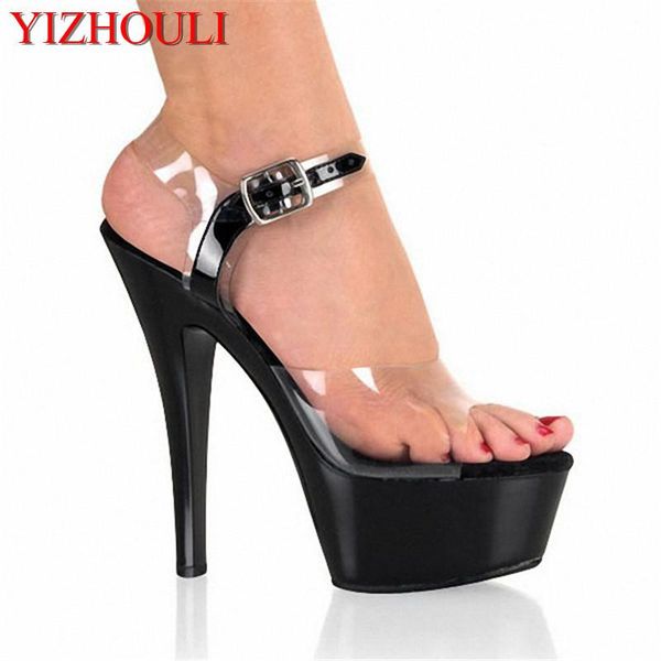 15cm high heels platform sandals for women peep toe shoes pole dance/party/wedding /sandals, Black
15cm high heels platform sandals for women peep toe shoes pole dance/party/wedding /sandals, Black