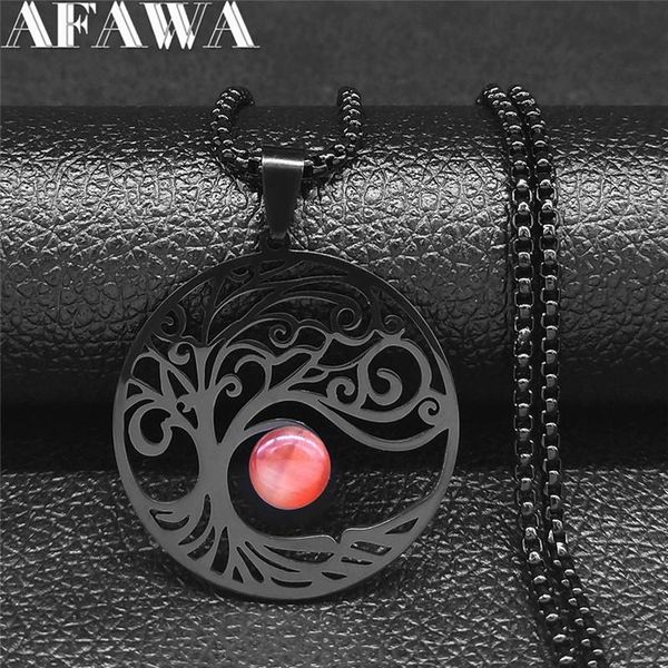 pendant necklaces tree of life moon opal stainless steel witchcraft men/women black necklace jewelry collier homme nxs03, Silver
pendant necklaces tree of life moon opal stainless steel witchcraft men/women black necklace jewelry collier homme nxs03, Silver
