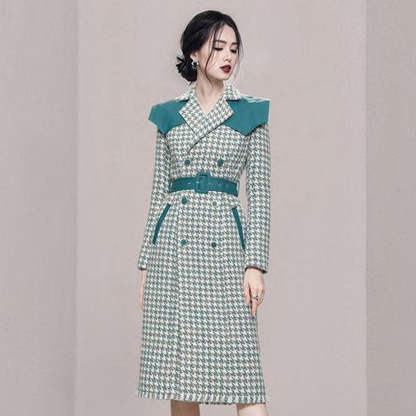 women's trench coats women winter notched double breasted elegant houndstooth woolen pu leather patchwork coat belt slim tweed windbrea, Tan;black
women's trench coats women winter notched double breasted elegant houndstooth woolen pu leather patchwork coat belt slim tweed windbrea, Tan;black