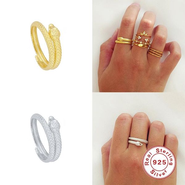 aide 925 sterling silver gold snake resizable ring adjustable animal women luxury rock punk slim round vintage rings jewelry cluster, Golden;silver
aide 925 sterling silver gold snake resizable ring adjustable animal women luxury rock punk slim round vintage rings jewelry cluster, Golden;silver