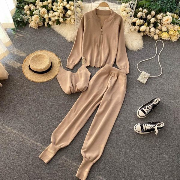 women's two piece pants autumn winter 3pcs knitted suit long sleeve zip jacket cardigans tank women fashion solid lounge set casual tra, White
women's two piece pants autumn winter 3pcs knitted suit long sleeve zip jacket cardigans tank women fashion solid lounge set casual tra, White