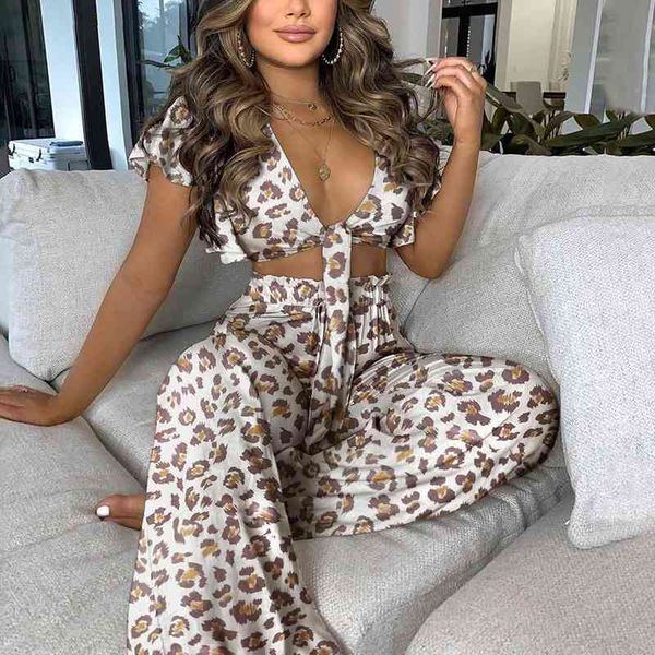 holiday outfit v neck womens pants leopard print short sleeve long two piece set women tracksuit suit party pant, White
holiday outfit v neck womens pants leopard print short sleeve long two piece set women tracksuit suit party pant, White