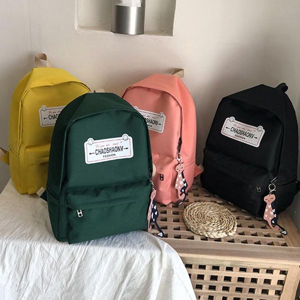 large capacity candy color canvas backpack letter print travel daypack for teen jl
large capacity candy color canvas backpack letter print travel daypack for teen jl