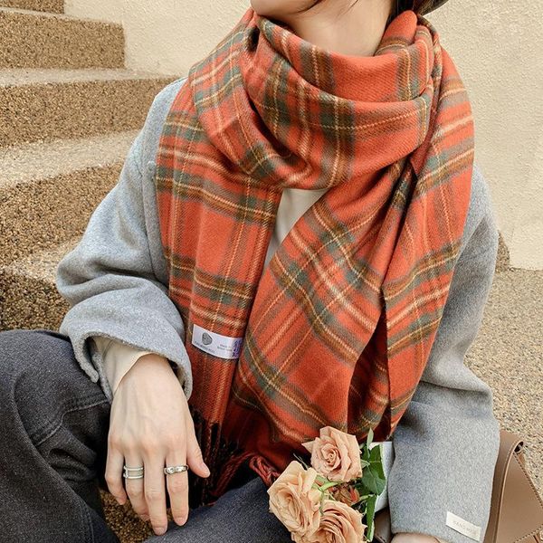 scarves winter contrast color plaid tassel scarf korean autumn chic all-match shawls keep warm thicken soft lady wraps, Blue;gray
scarves winter contrast color plaid tassel scarf korean autumn chic all-match shawls keep warm thicken soft lady wraps, Blue;gray
