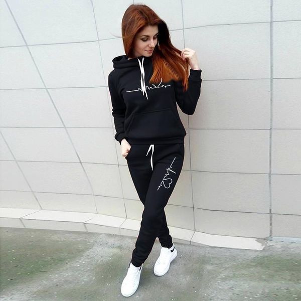 gym clothing 2021 women hoodie and pants printed tracksuit ladies pullover sweatshirt trousers with pockets, White;black
gym clothing 2021 women hoodie and pants printed tracksuit ladies pullover sweatshirt trousers with pockets, White;black