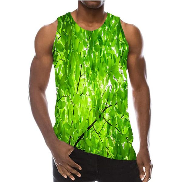 men' tank uney leaves tree print sleeveless us size casual sport gym vest shirt cool vacation green beach, White;black
men' tank uney leaves tree print sleeveless us size casual sport gym vest shirt cool vacation green beach, White;black