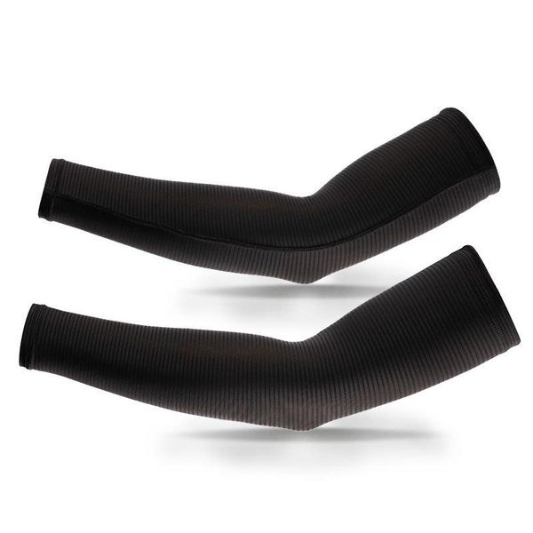 pair summer ice silk sleeves arm cover outdoor cycling hiking sunscreen protector super breathable elbow & knee pads, Black;gray
pair summer ice silk sleeves arm cover outdoor cycling hiking sunscreen protector super breathable elbow & knee pads, Black;gray