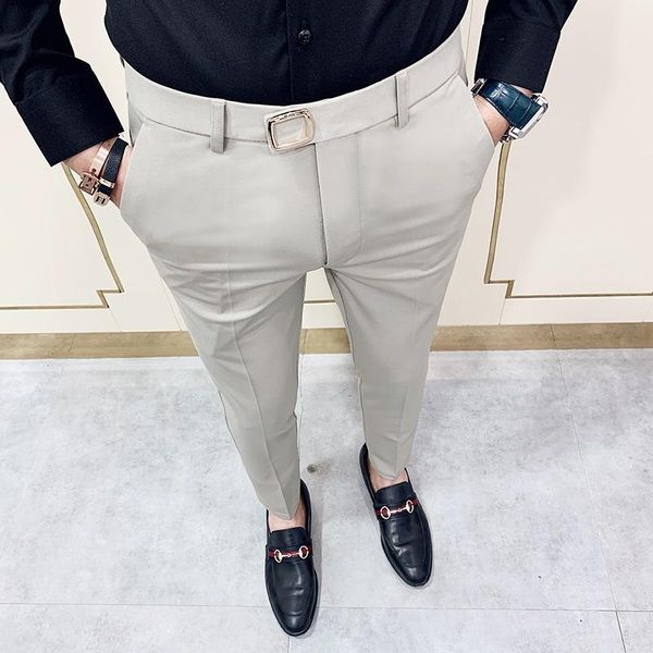 men's suits & blazers suit pants 2021 fashion formal pure color casual slim fit ankle trousers clothing dress, White;black
men's suits & blazers suit pants 2021 fashion formal pure color casual slim fit ankle trousers clothing dress, White;black