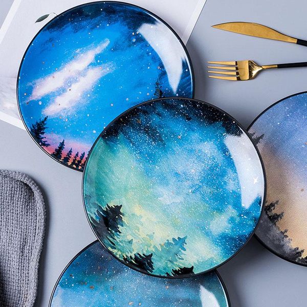 creative ceramic round starry sky dinner plate for steak appetizers pizza salad pasta pie party dish tableware dishes & plates
creative ceramic round starry sky dinner plate for steak appetizers pizza salad pasta pie party dish tableware dishes & plates