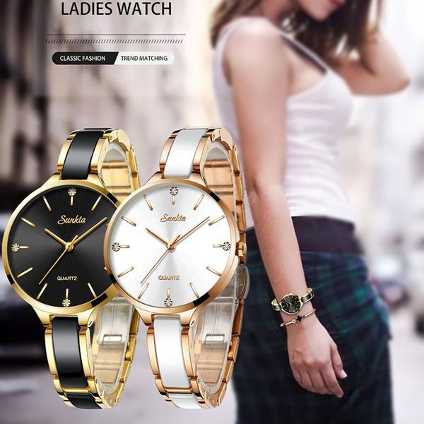 wristwatches relogio feminino sunkta women watches waterproof watch with ceramics and metal strap relojes para mujer, Slivery;brown
wristwatches relogio feminino sunkta women watches waterproof watch with ceramics and metal strap relojes para mujer, Slivery;brown