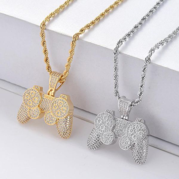 pendant necklaces hip hop full cubic zirconia bling iced out video game controller pendants necklace for men rapper jewelry gold silver 
pendant necklaces hip hop full cubic zirconia bling iced out video game controller pendants necklace for men rapper jewelry gold silver