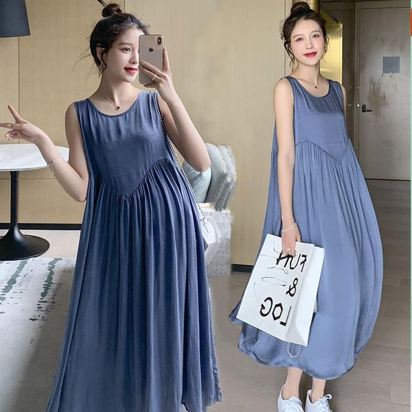 maternity dresses 737# summer korean fashion sleeveless long dress vest tank a line loose clothes for pregnant women casual pregnancy, White
maternity dresses 737# summer korean fashion sleeveless long dress vest tank a line loose clothes for pregnant women casual pregnancy, White