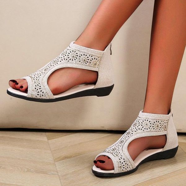 sandals fashion women's casual shoes rhinestone bling breathable retro zip round toe slope heel fish mouth, Black
sandals fashion women's casual shoes rhinestone bling breathable retro zip round toe slope heel fish mouth, Black