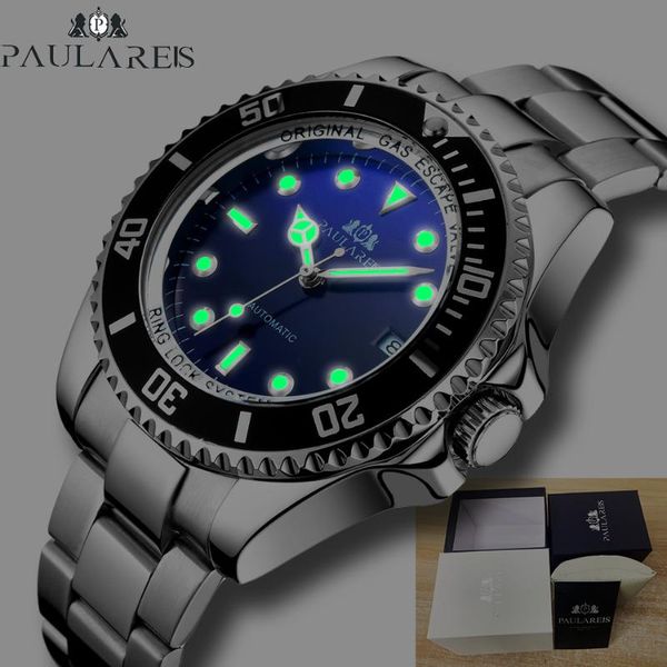 wristwatches 2021brand paulareis automatic mechanical watches stainless steel rotatable bezel men watch business luminous waterproof, Slivery;brown
wristwatches 2021brand paulareis automatic mechanical watches stainless steel rotatable bezel men watch business luminous waterproof, Slivery;brown