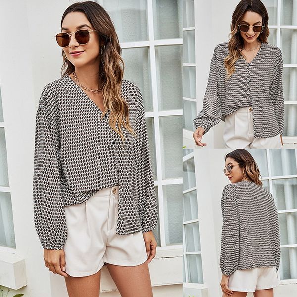 fashion loose street plaid women's long sleeve single breasted t-shirt round neck regular casual top, White
fashion loose street plaid women's long sleeve single breasted t-shirt round neck regular casual top, White