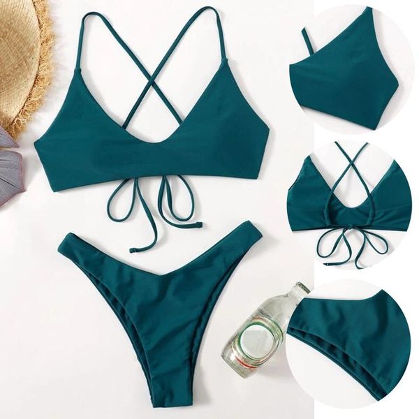 4# women solid color strap bikini set with low waist split print 2021 swimsuit swimwear push up women's, White;black
4# women solid color strap bikini set with low waist split print 2021 swimsuit swimwear push up women's, White;black